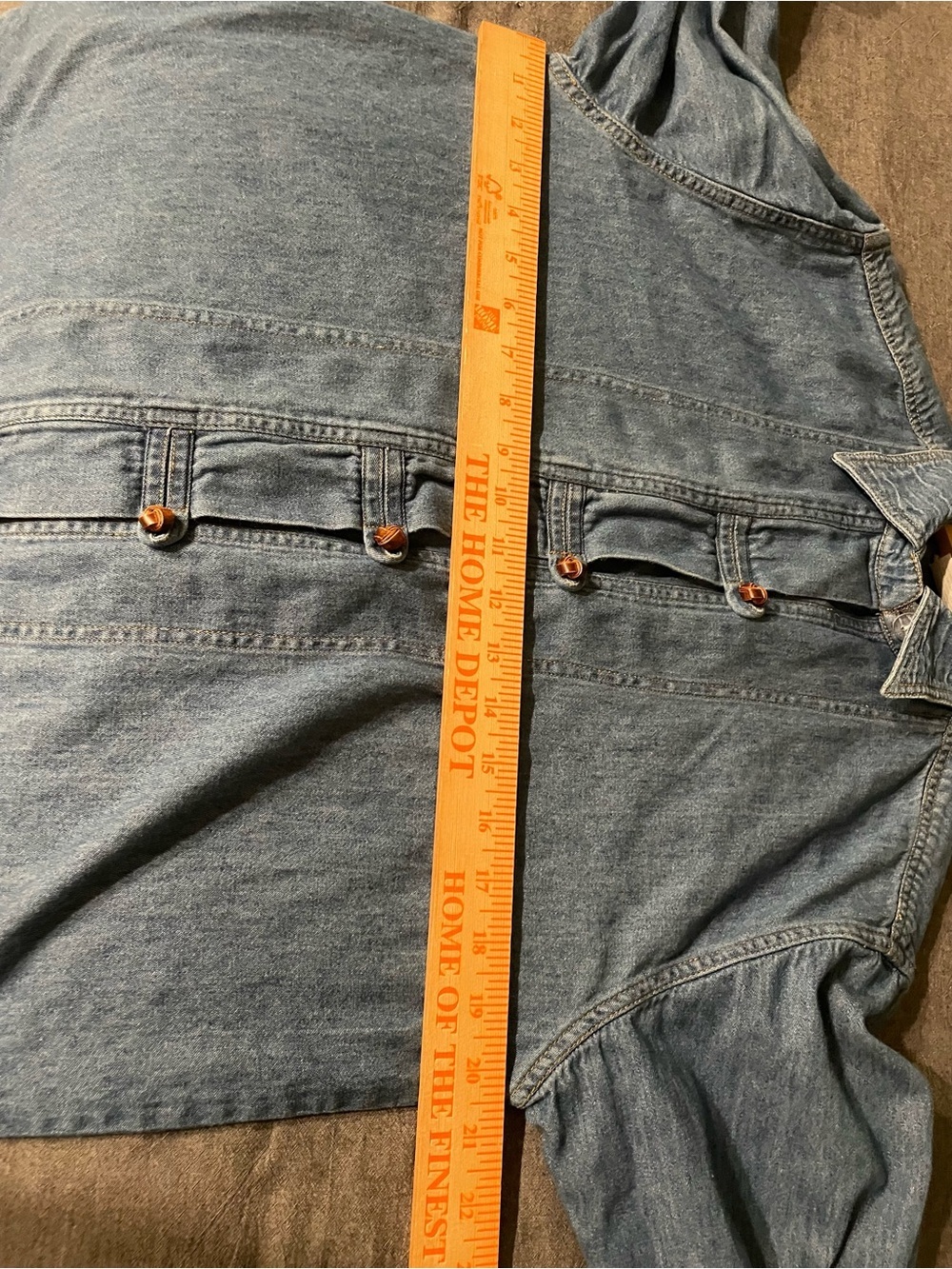 Coldwater Creek Denim Button-Front Lightweight Cotton Shirt Jacket Petite M - Picture 6 of 9
